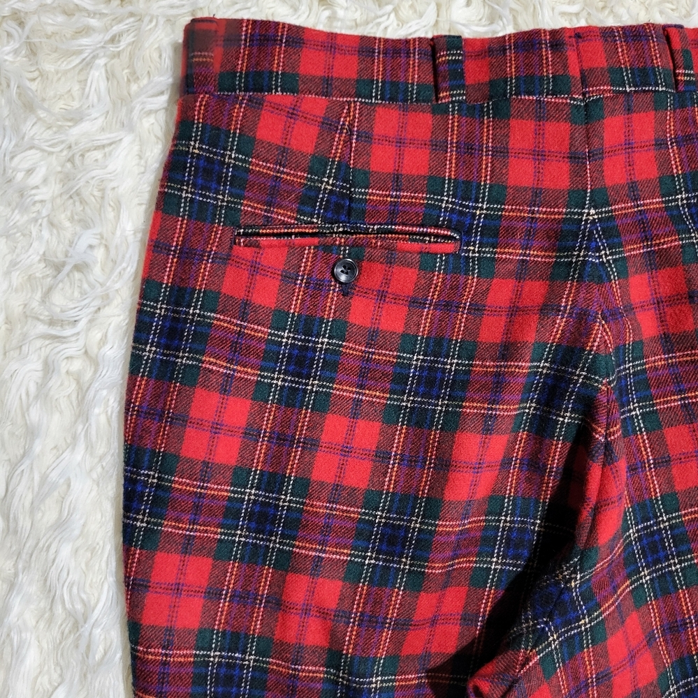 Pendleton Red and Black Dress Pants with Straight Leg Cut - Picture 11 of 16